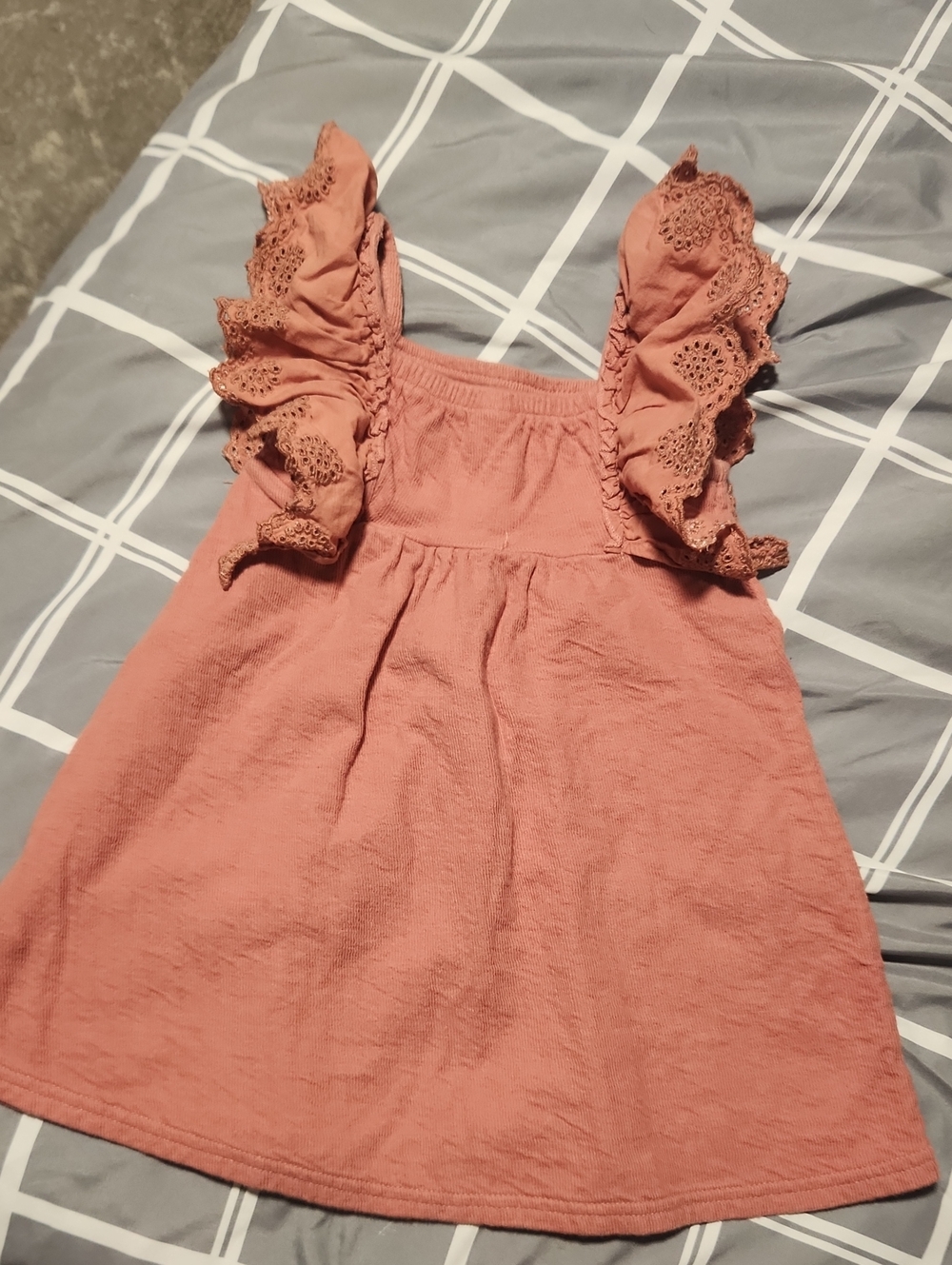 Girls' Dusty Rose Ruffle Dress - Kids Dresses